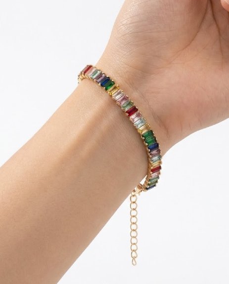 Colorful Baguette Martina Bracelet