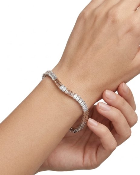 White & Amber Crystal Womens Bracelet