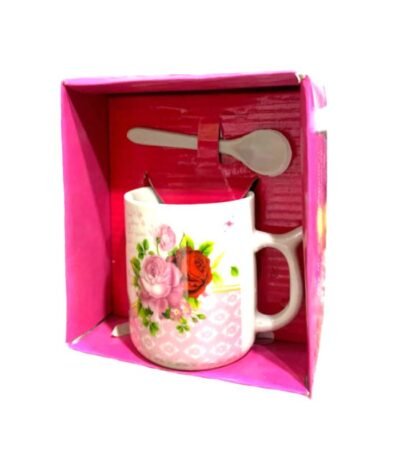 Ceramic Coffee Mug With Spoon