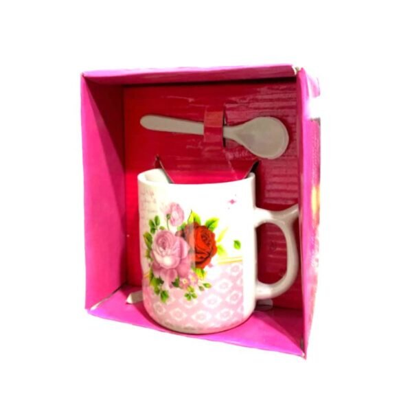 Ceramic Coffee Mug With Spoon