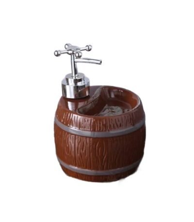 Brown Ceramic Soap Dispenser by DilZan Studio