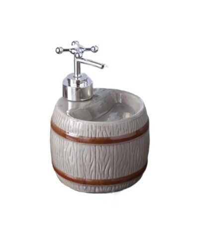 Grey Ceramic Soap Dispenser