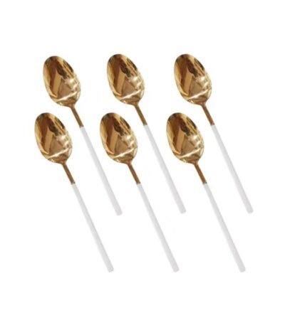 Stainless Steel Table Spoon White & Gold