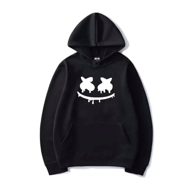 Men's Cotton Graphic Sublimation Hoodie Black