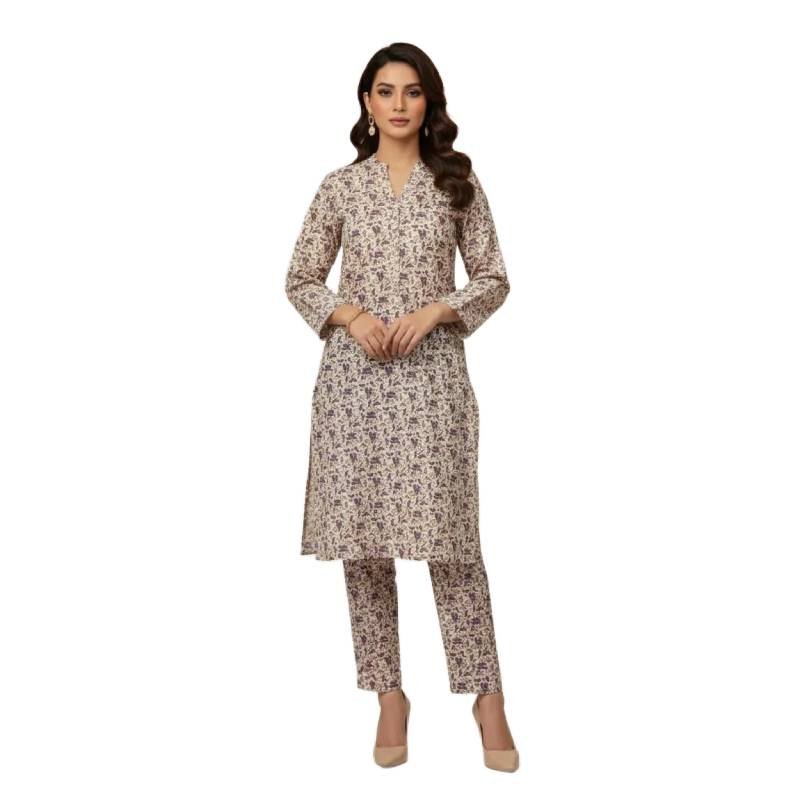 2 Pcs Women's Unstitched Printed Suit