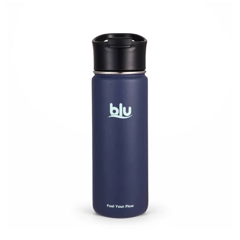Stainless Steel Bottle With Flip Cap Blue 530ml