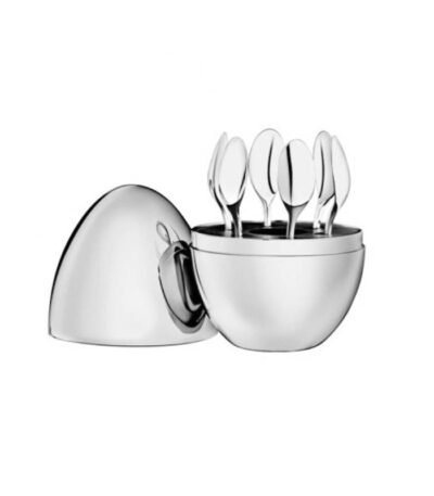 6pcs Spoon Holder Egg Silver