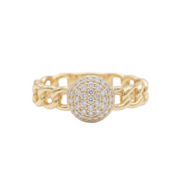 Adjustable Gold Chain Ring For Girl