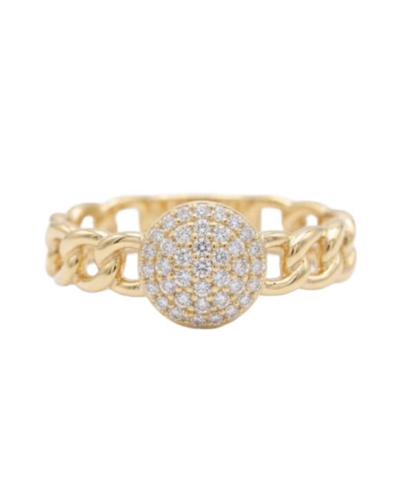 Adjustable Gold Chain Ring For Girl