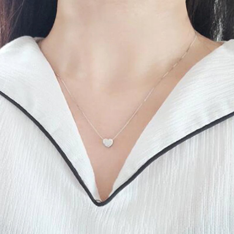 White Tiny Heart Love Locket