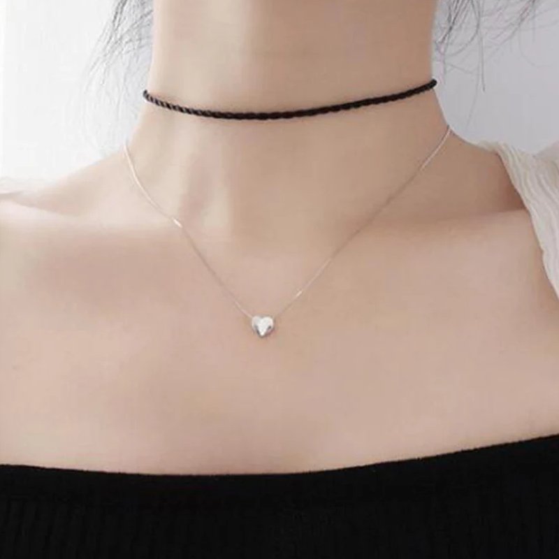 White Tiny Heart Love Locket