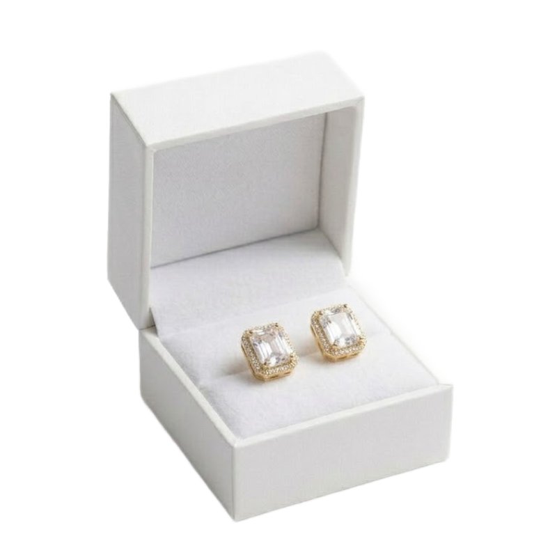 square stud earring