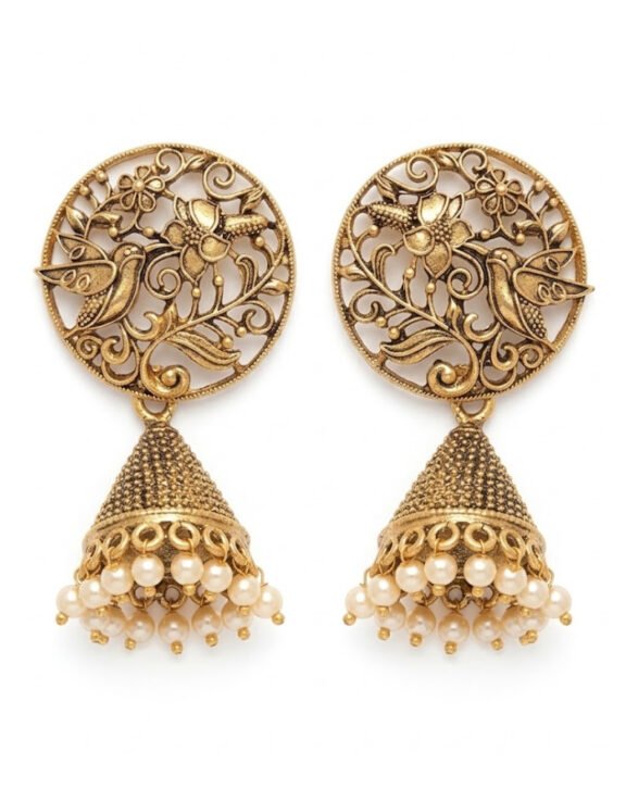 Golden Metal Antique Afghan Jhumka