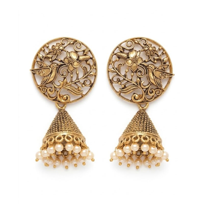 Golden Metal Antique Afghan Jhumka