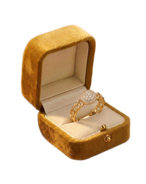 Adjustable Golden Chain Ring For Girl