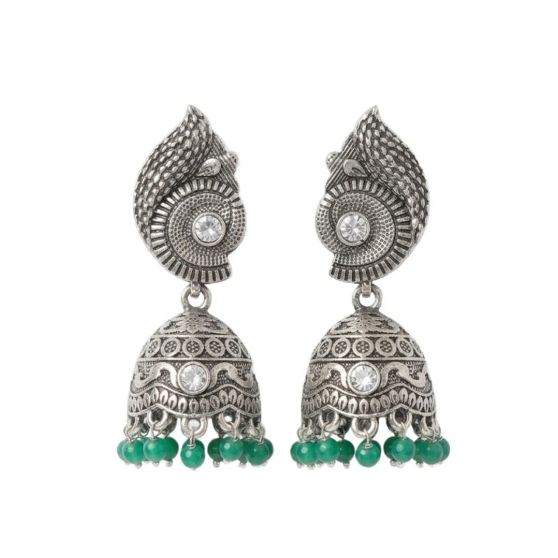 Metal Silver Antique Style Jhumka