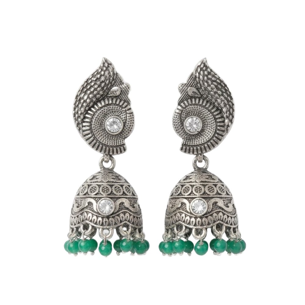 Metal Silver Antique Style Jhumka