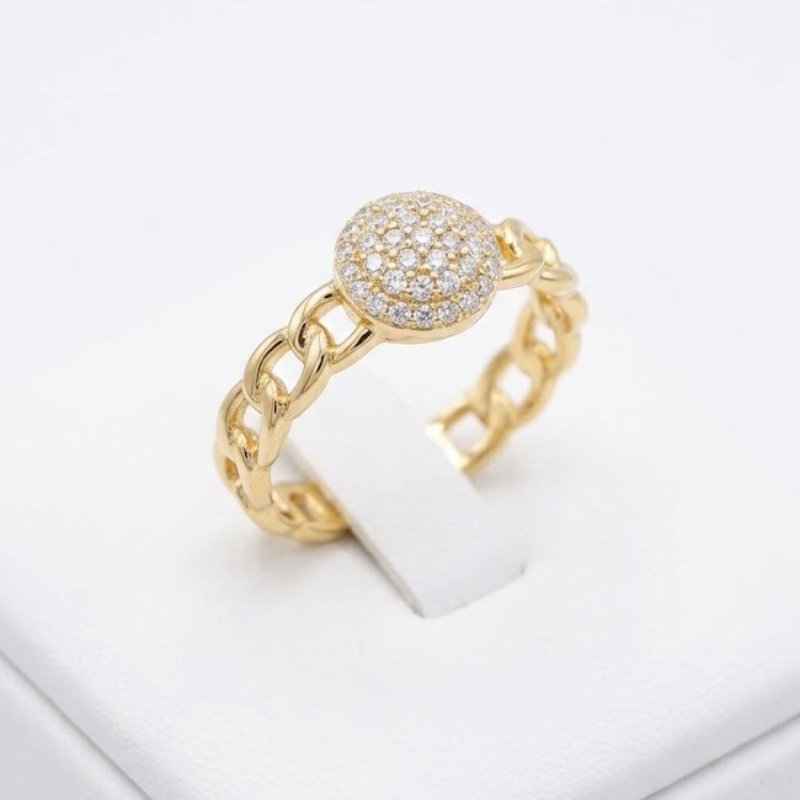 Adjustable Golden Chain Ring For Girl - Image 3