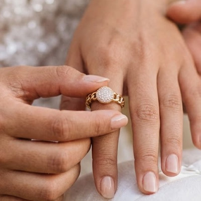 Adjustable Golden Chain Ring For Girl - Image 2