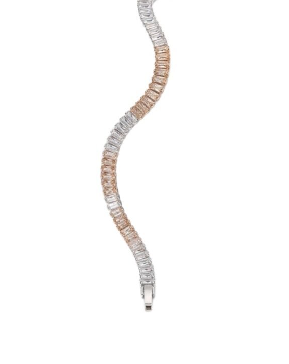 White & Amber Crystal Womens Bracelet