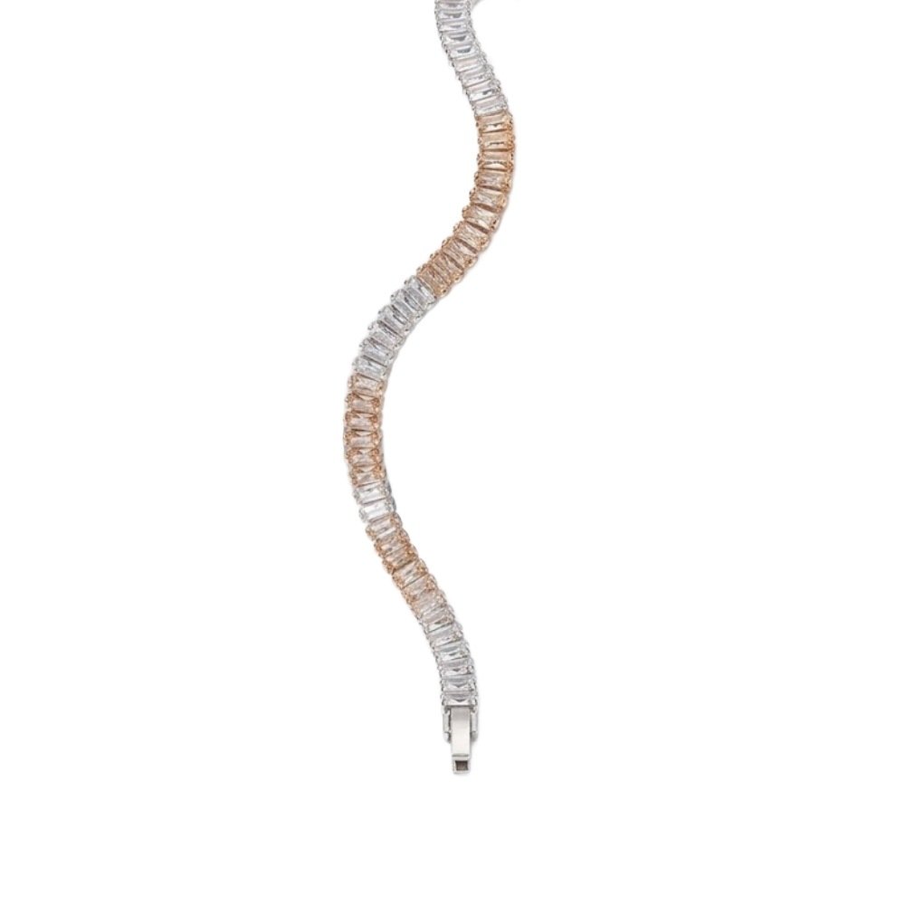 White & Amber Crystal Womens Bracelet