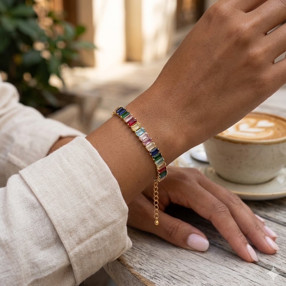 Colorful Baguette Martina Bracelet
