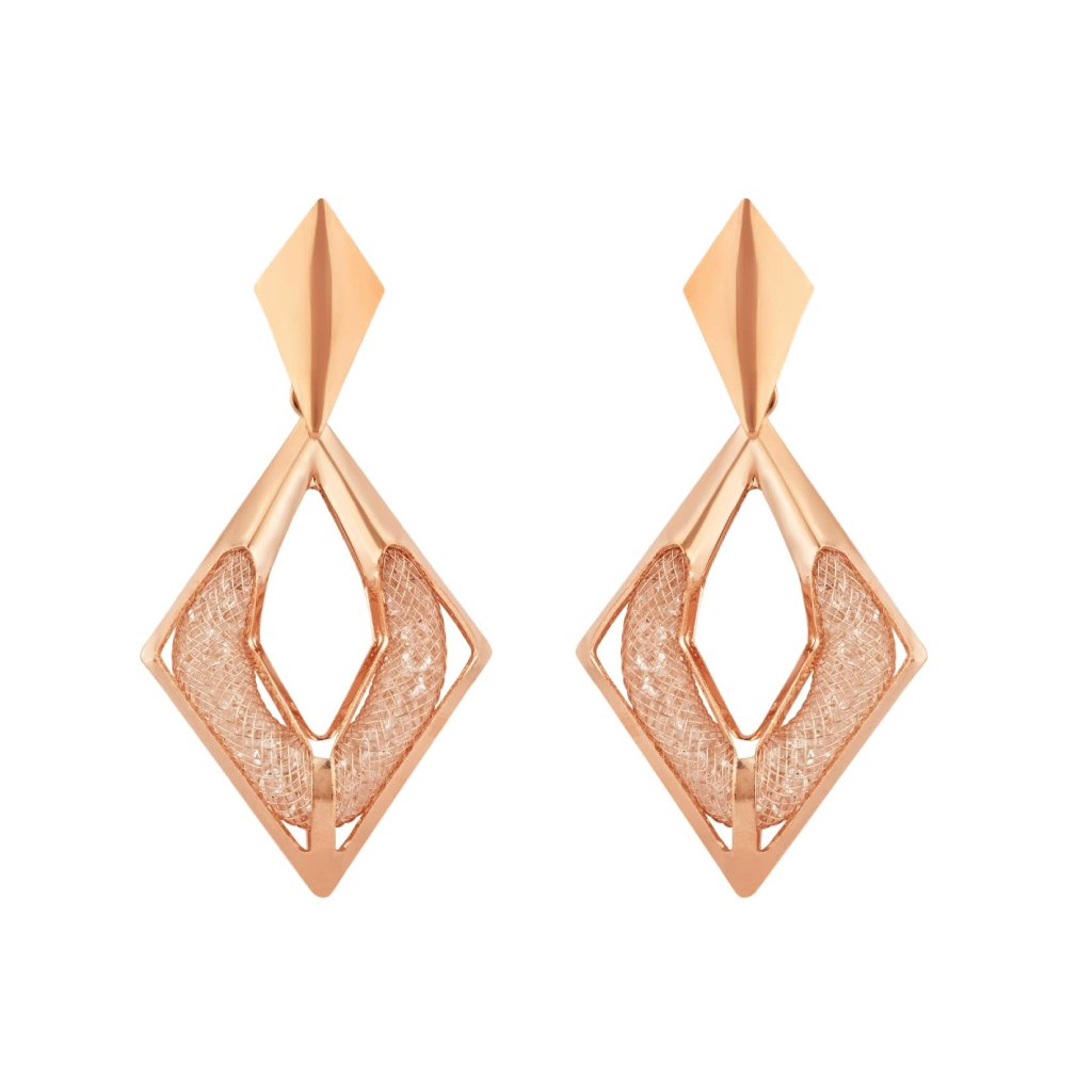 Triangle Rose Gold Earring